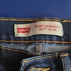 Levi's Performance 511 Slim Jeans - Blue with Yellow Stitching